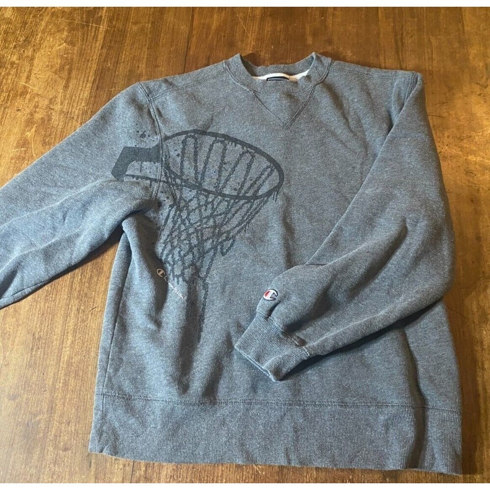 Champion Sweatshirt Boy’s Size L Large Youth GRAY